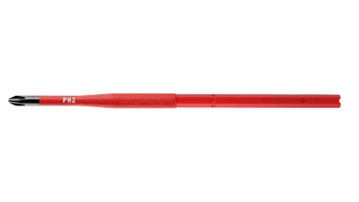 Felo Phillips Screwdriver Bit, ±H2 x 170 Tip, ±H2 x 170 Drive, Phillips Drive, 170 mm Overall