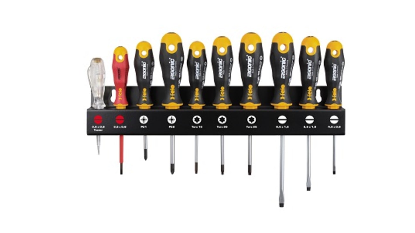 FE40091043 Felo Torx Insulated & Standard Screwdriver Set, 10Piece RS
