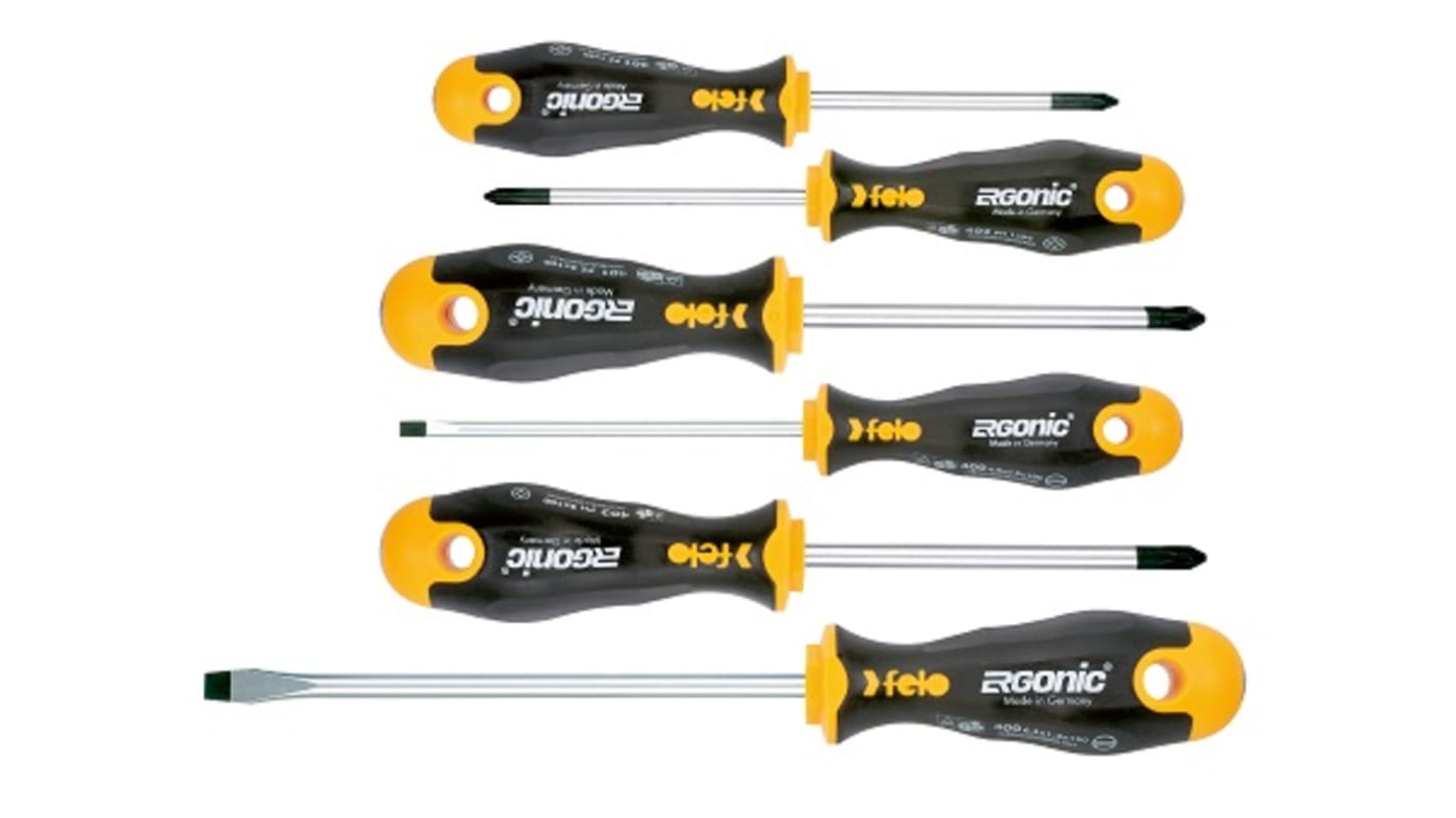 Felo Phillips; Pozidriv Screwdriver Set, 6-Piece