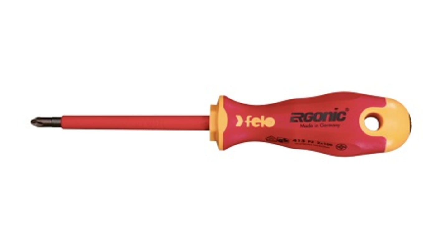 Felo Pozidriv Insulated Screwdriver, PZ1 Tip, VDE/1000V