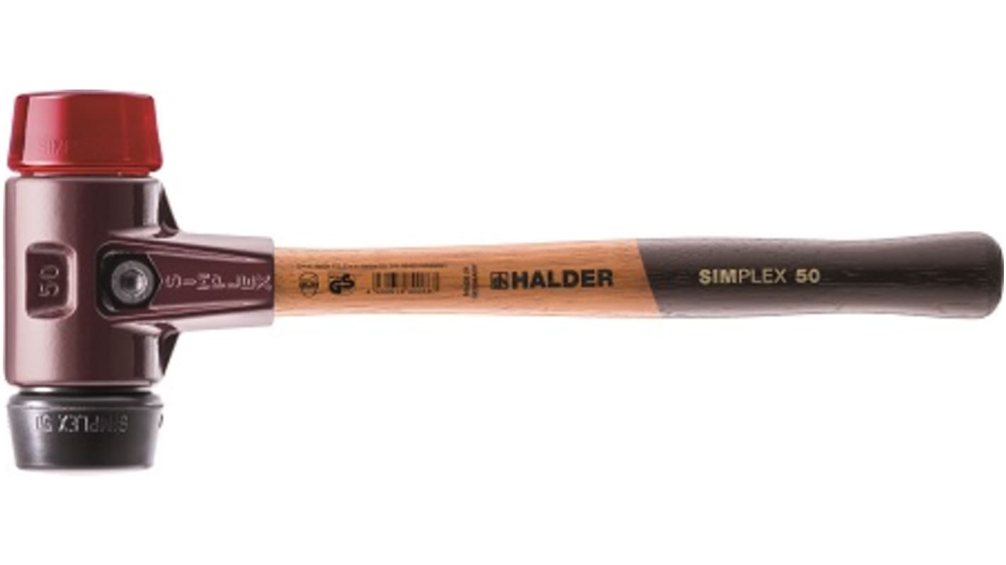 Halder Round Rubber Mallet 345g With Replaceable Face