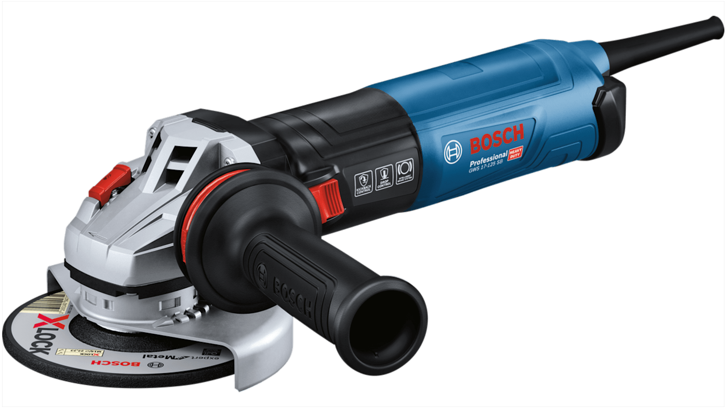 Bosch GWS 17-125 SB, 220 → 240V Netz Winkelschleifer / 1700W, Scheiben-Ø 125mm 2800 → 11500U/min