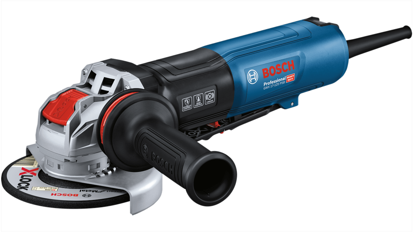 Bosch GWX 17-125 PSB, 220 → 240V Netz Winkelschleifer / 1010W, Scheiben-Ø 125mm 2800 → 11500U/min