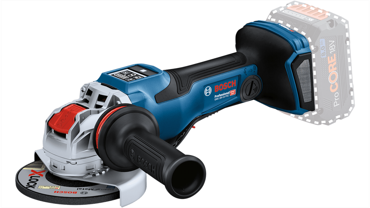 Smerigliatrice cordless Bosch GWS 18V-15 PSC, disco 125mm, vel. 3400 → 9800giri/min, 18V, 15000W, Cordless