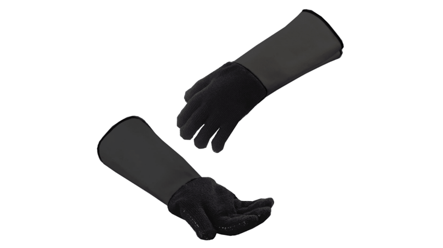 Guantes de trabajo de Fibra Negro Tilsatec serie 11-3328, talla 8, Resistente a los cortes, Térmico