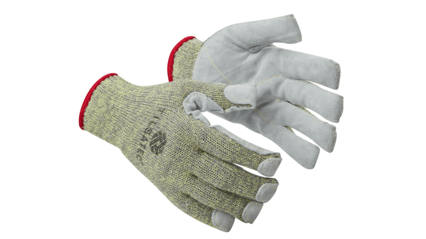 Tilsatec 37-6630 Grey Leather Cut Resistant, Thermal Work Gloves, Size 8, Medium, Leather Coating