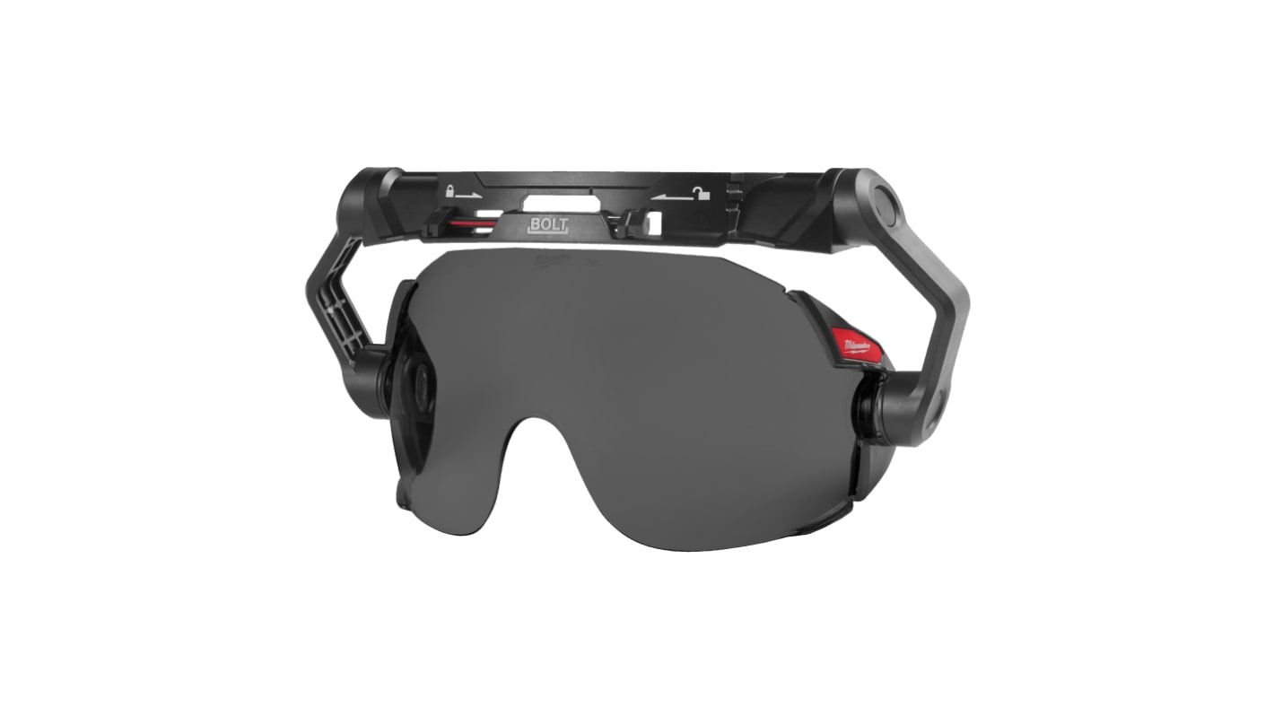 Milwaukee BOLT Visor, Scratch Resistant Anti-Mist Safety Goggles with Black Lenses