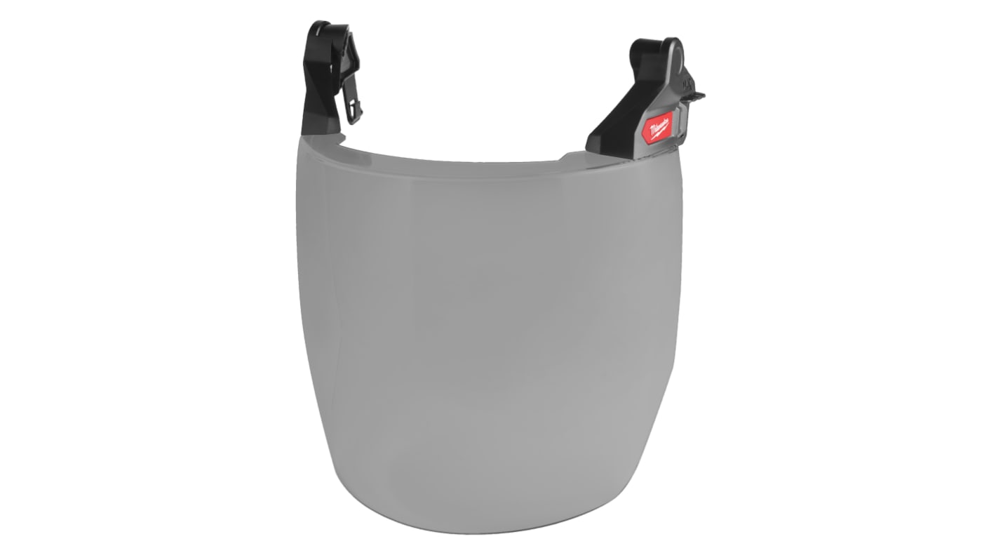 Milwaukee Grey Flip Up PC Face Shield with Face Guard , Resistant To Water