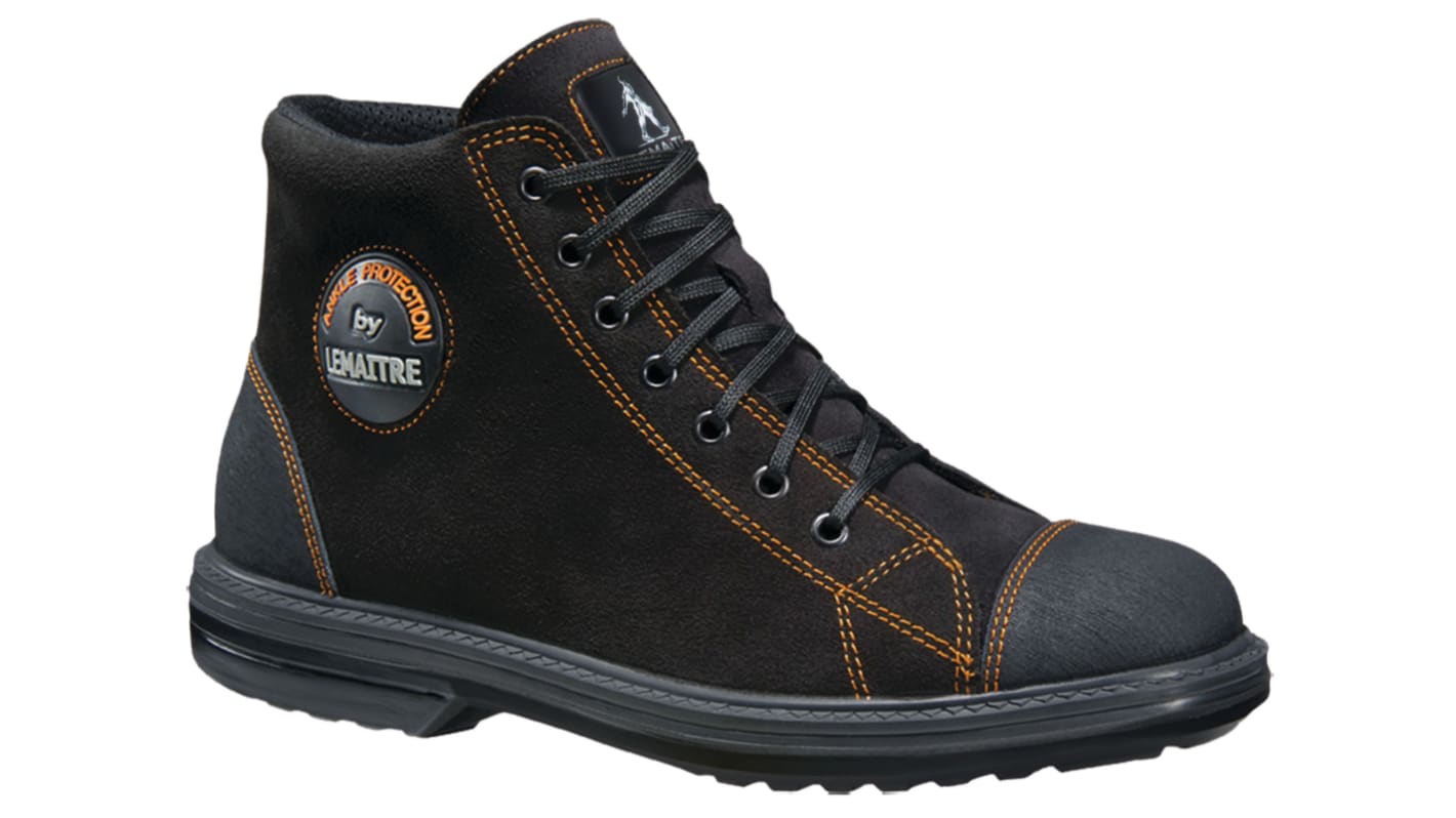 LEMAITRE SECURITE VITAMEN HIGH Men's Black, Orange Composite  Toe Capped Safety Shoes, UK 6, EU 39