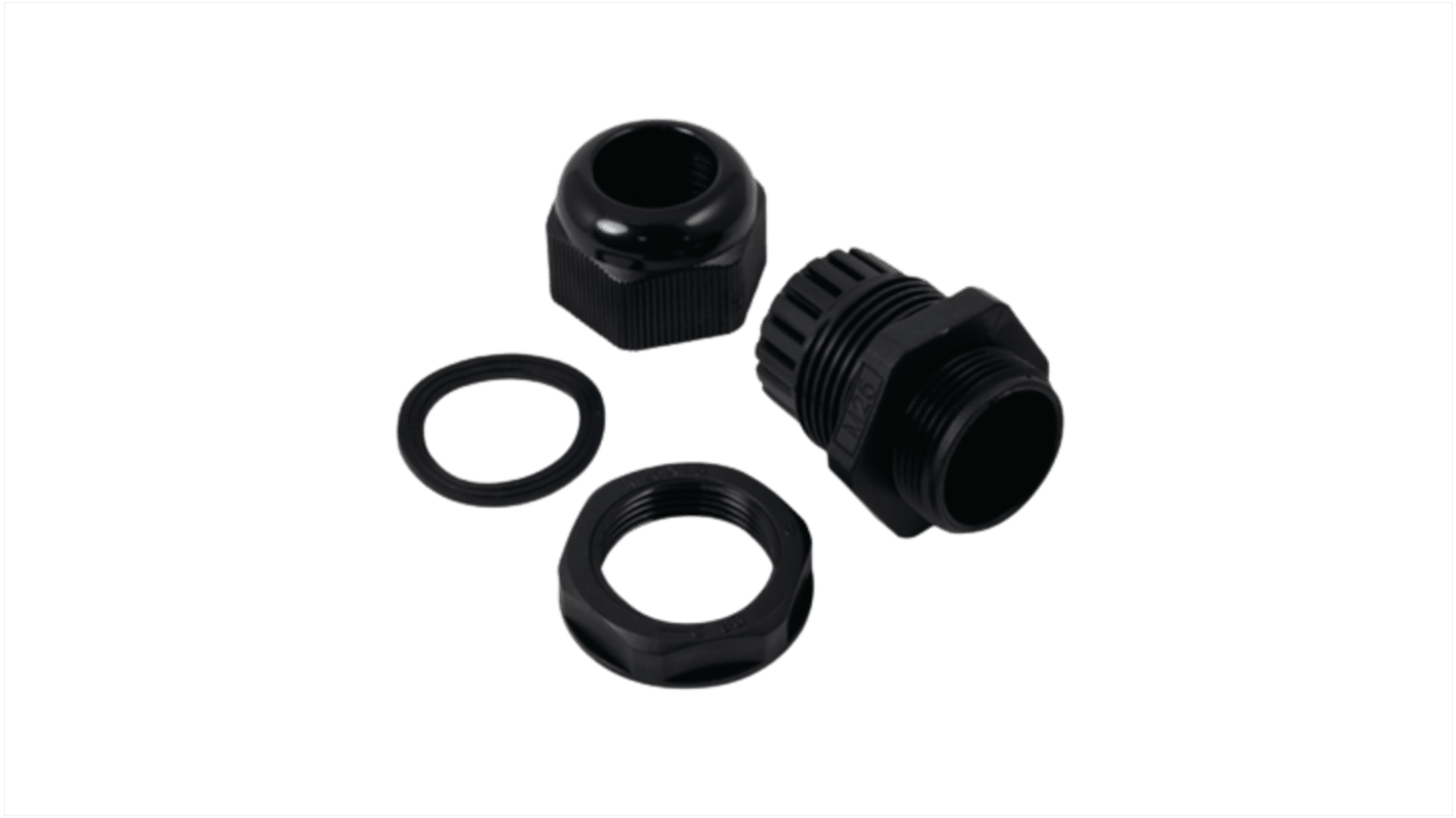 HellermannTyton Connectivity CG Kabelverschraubungs-Kit, M25 Schwarz 13mm/ 18mm