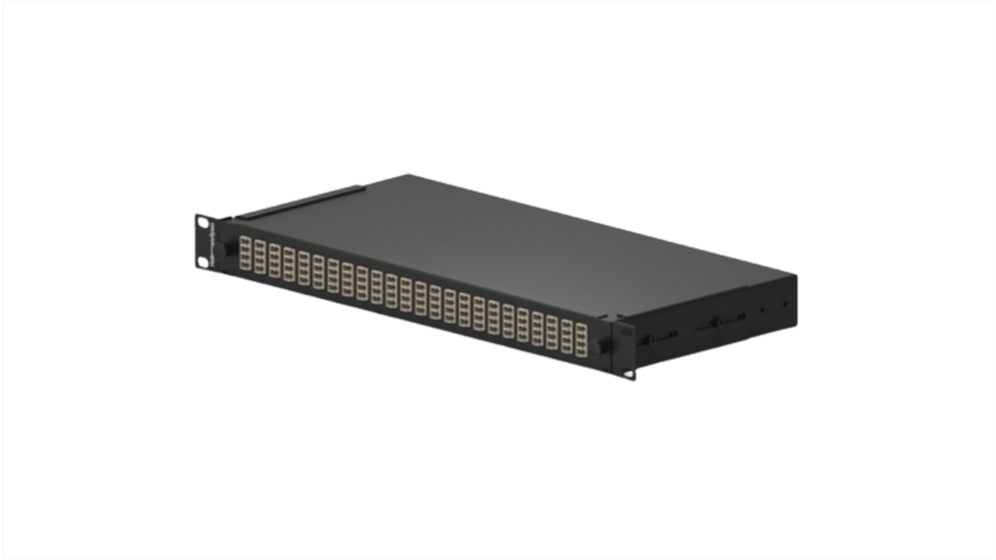 HellermannTyton Connectivity 96 Port LC Singlemode Fiberoptisk patchpanel, lysleder patchpanel med 96 bestykkede porte,