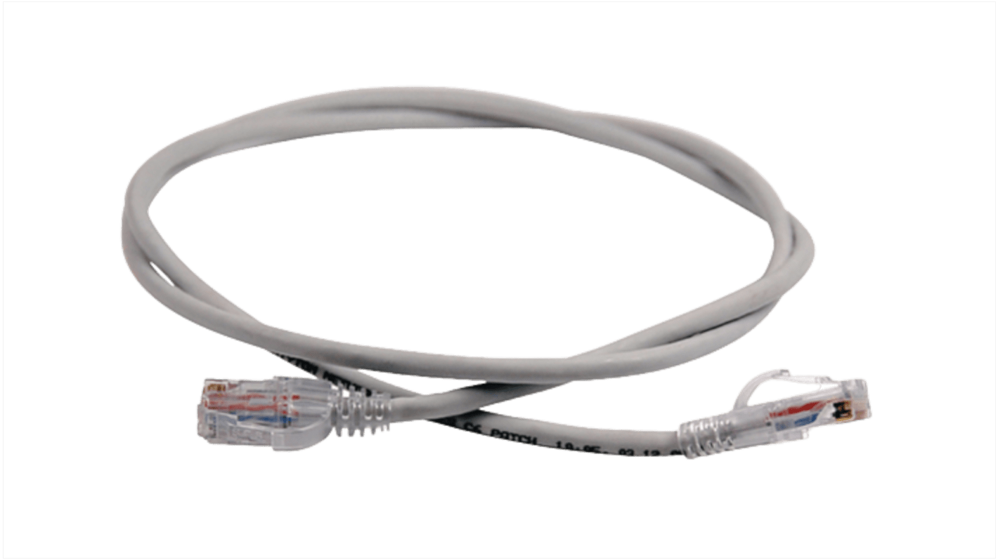 HellermannTyton Connectivity Ethernetkabel Cat.6, 1m, Grau Verlegekabel, A RJ45 Ungeschirmt Stecker, B RJ45, LSZH