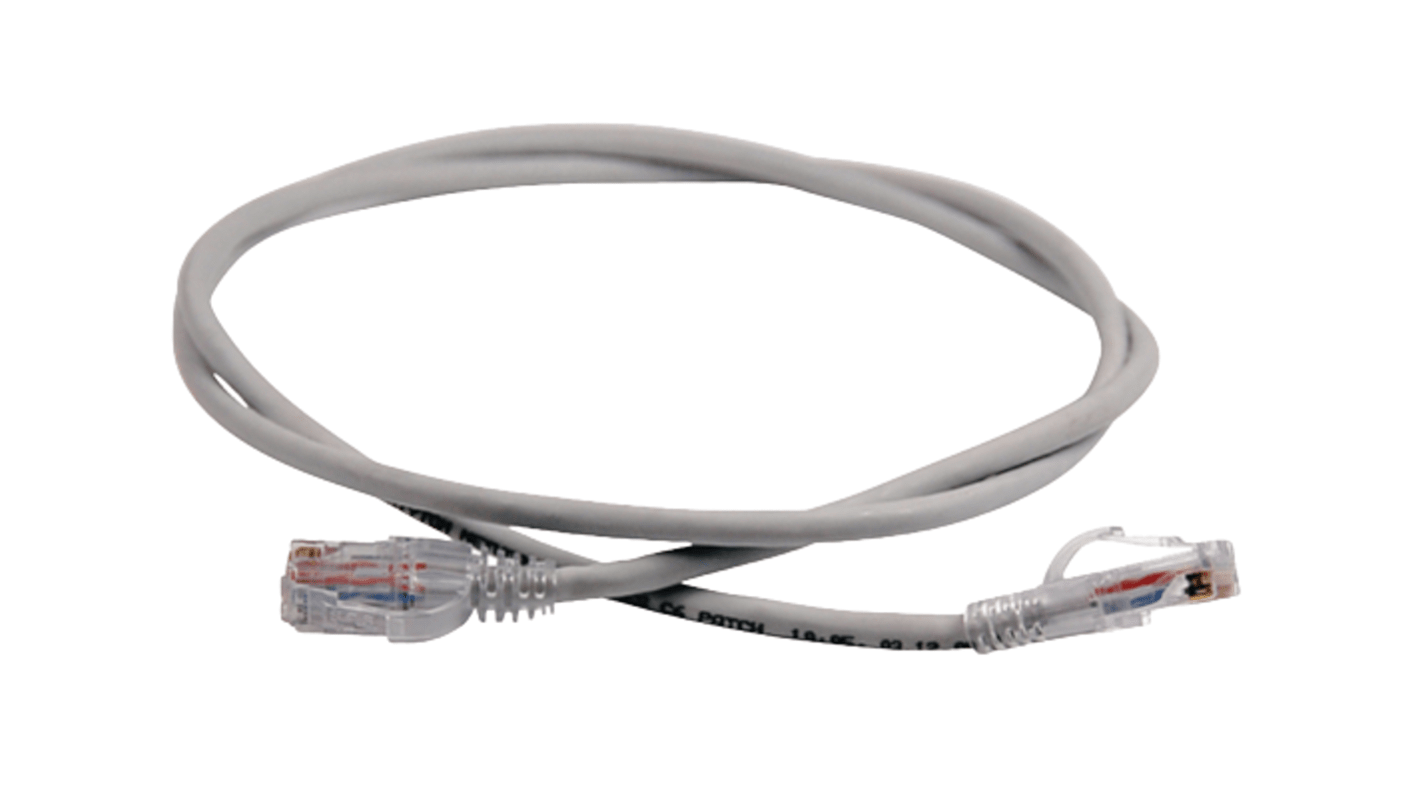 HellermannTyton Connectivity Cat6 Straight Male RJ45 to Straight Male RJ45 Ethernet Cable, Unshielded, Grey LSZH