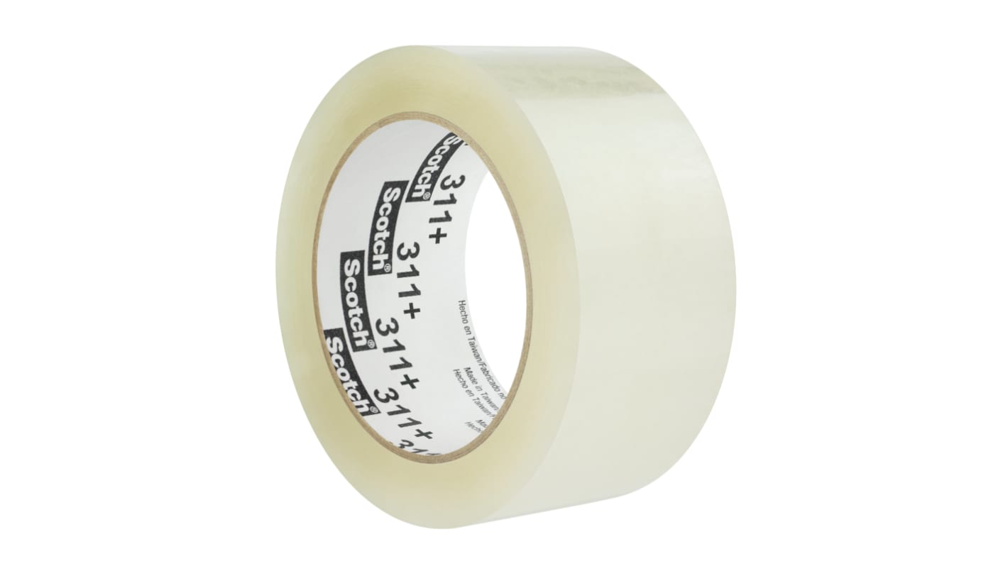 3M Scotch 311+ 7100220442 Transparent Packing Tape, 66m x 48mm