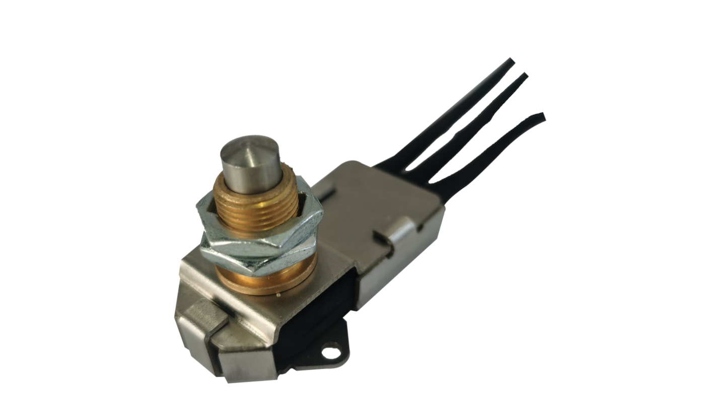 RS PRO Plunger Limit Switch, 1NC/1NO, IP68, SPDT, Stainless Steel Housing, 250V ac ac Max, 5A Max