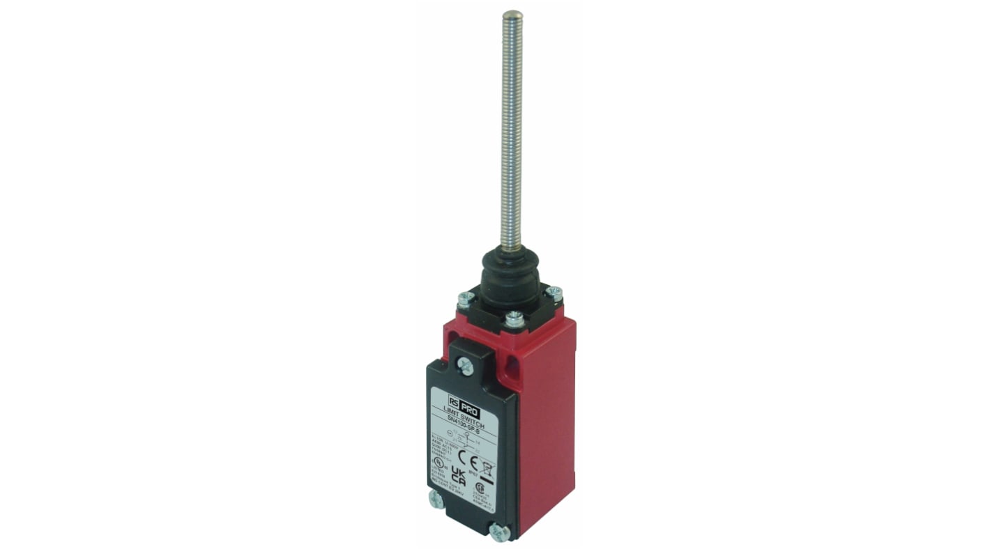 RS PRO Coil Spring Limit Switch, 1NO/1NC, IP67, SPDT 1NO/1NC, Die Cast Zinc Housing, 250V ac ac Max, 3A Max