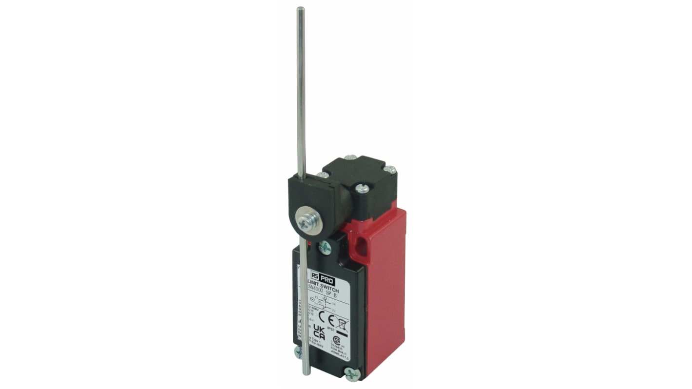 RS PRO Rod Limit Switch, 1NO/1NC, IP67, SPDT 1NO/1NC, Die Cast Zinc Housing, 250V ac ac Max, 3A Max