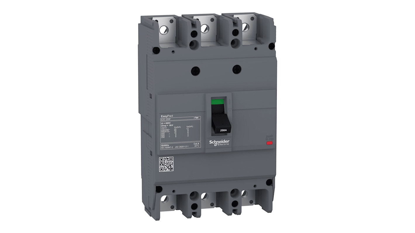 Schneider Electric EasyPact EZC250F, Leistungsschalter MCCB 3-polig, 150A / Abschaltvermögen 5 kA 550V 250V, Fest, L.