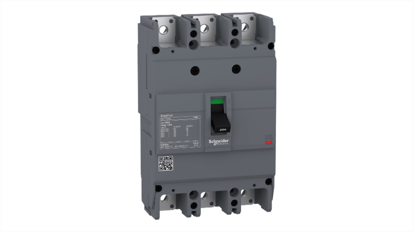 Schneider Electric EasyPact EZC250H, Leistungsschalter MCCB 3P-polig, 100A / Abschaltvermögen 10 kA 550V 250V, Fest, L.