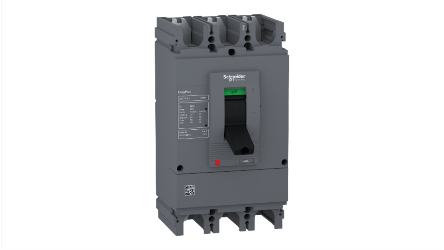 Schneider Electric EasyPact EZC, Leistungsschalter MCCB 3-polig, 400A / Abschaltvermögen 50 kA 440V 250V, Fest, L. 165mm