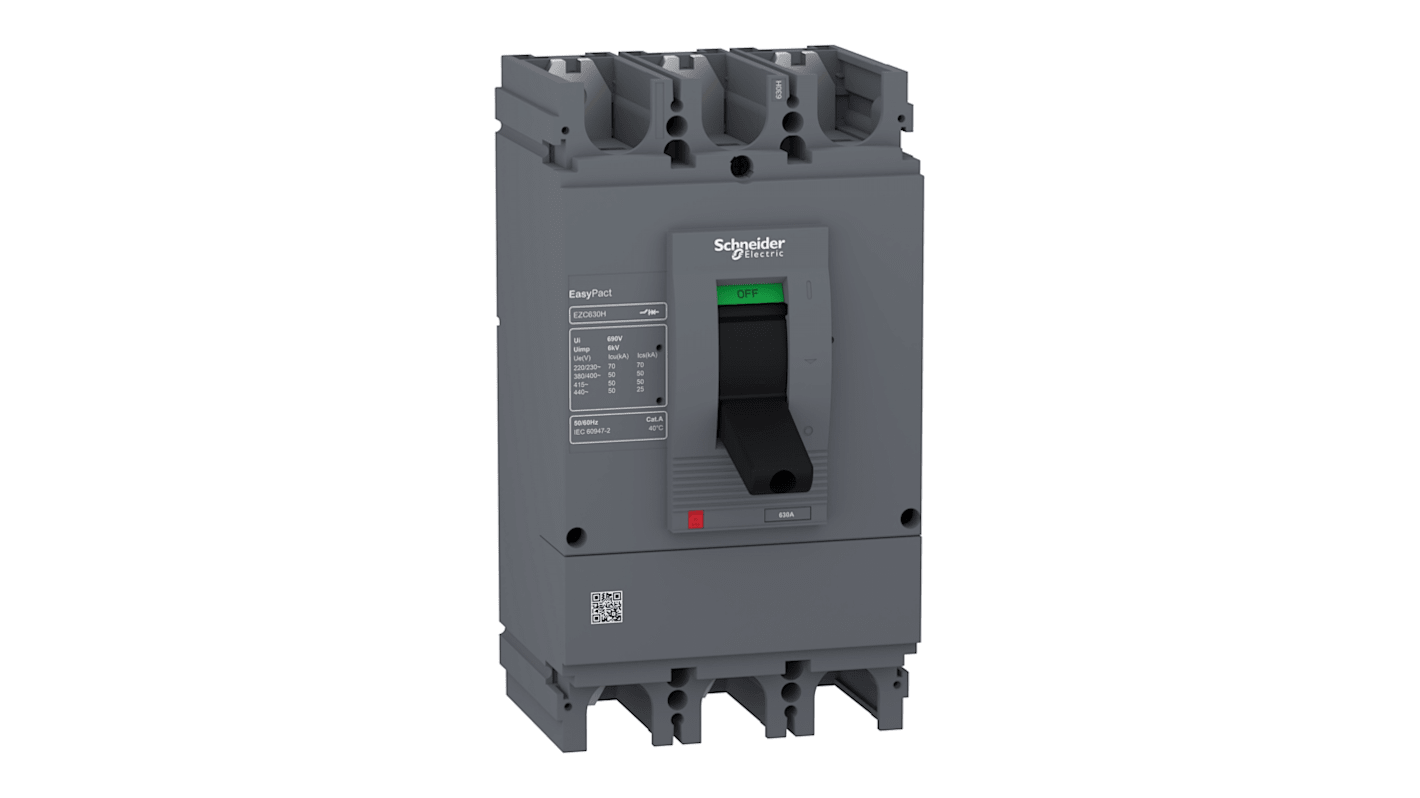 Schneider Electric Easypact EZC630H, Leistungsschalter MCCB 3-polig, 400A / Abschaltvermögen 50 kA 440V 250V, Fest, L.