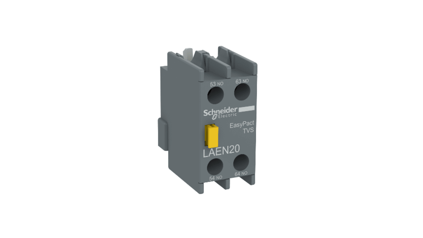 Schneider Electric LAEN Hilfskontaktblock 2-polig EasyPact, 2 Schließer Frontmontage mit Schraube Anschluss
