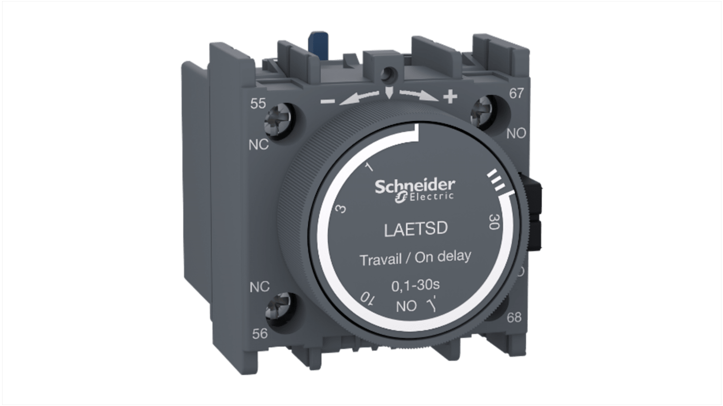 Schneider Electric EasyPact Serie LAE Hilfskontaktblock mit Zeitverzögerung für EasyPact LC1E Ansprechverzögerung 0.1