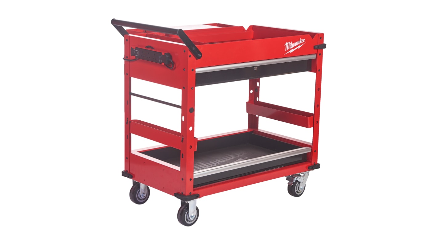 Milwaukee 2 Shelf Trolley, 875 x 492mm, 22kg Load