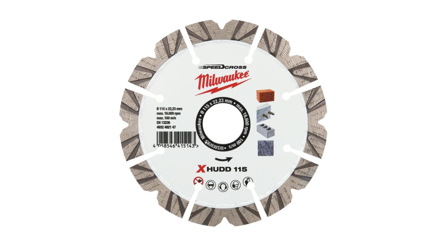 Milwaukee XHUDD Cutting Disc, 125mm x 2.6mm Thick, 1 in pack