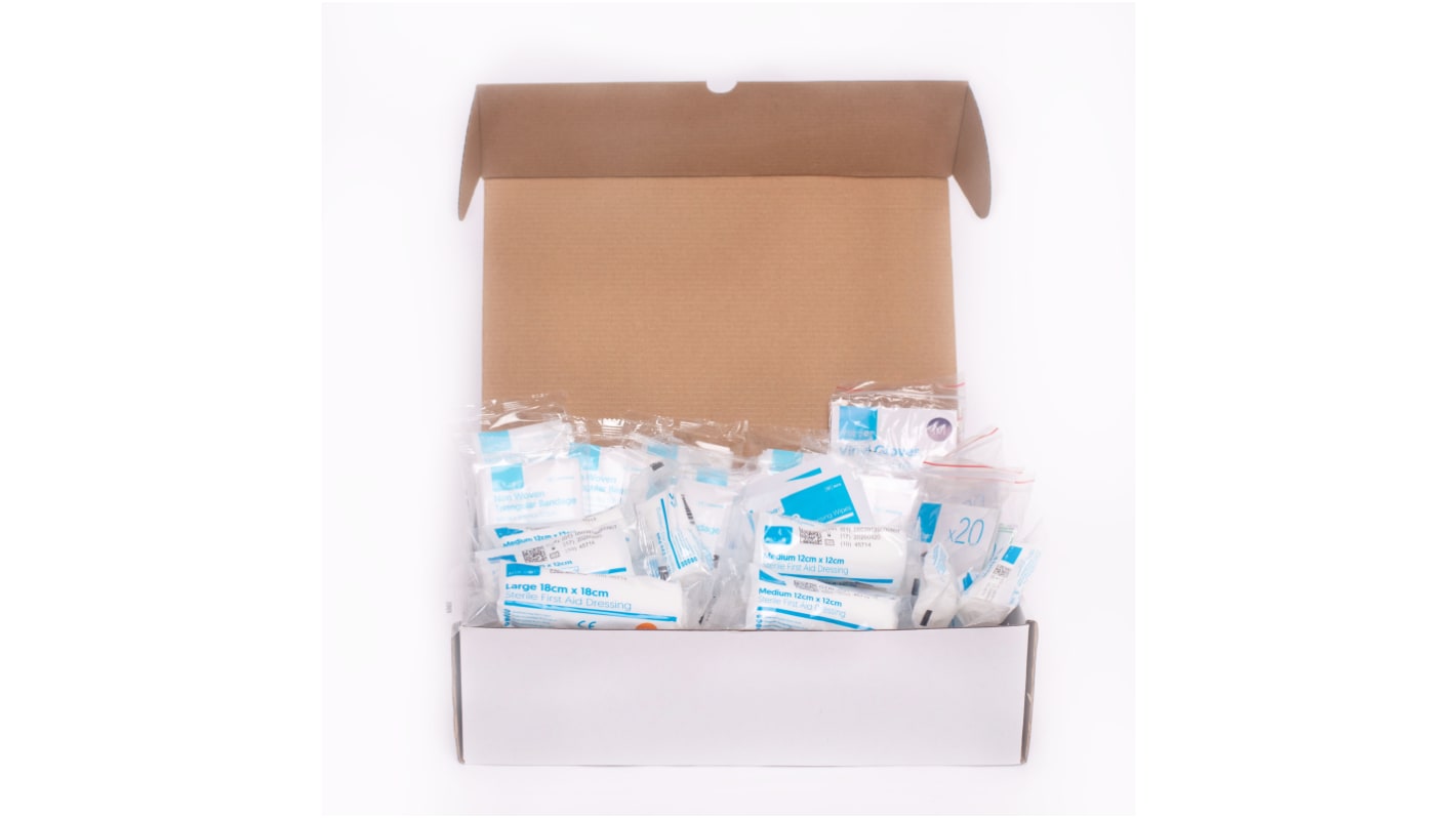 Crest Medical Cotton Blue, White First Aid Kit, 1Each Per Package