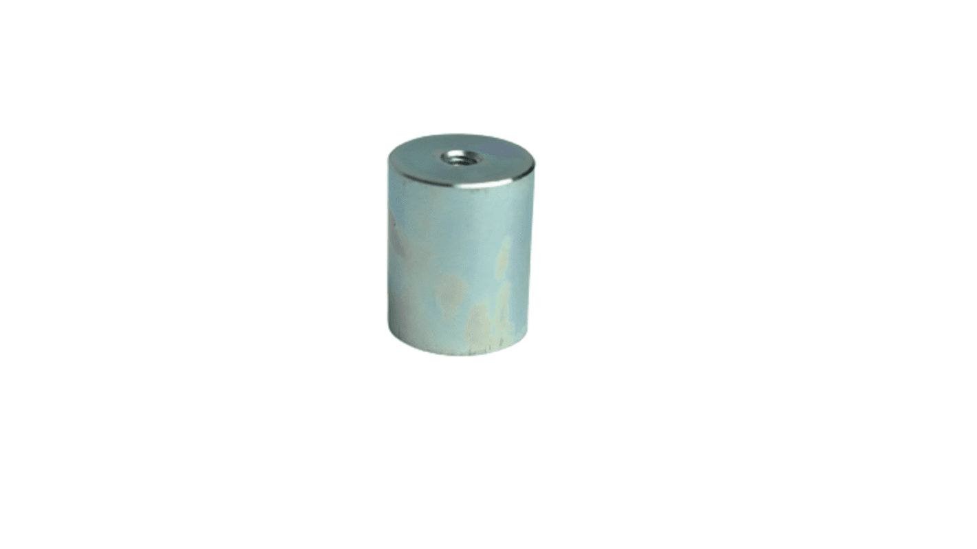 Magnete cilindrico in Acciaio Eclipse, Ø 32mm, trazione 15kg, M8