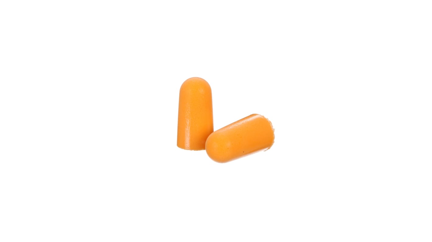 3M 3M 1100 Earplugs Series Orange Disposable Uncorded Ear Plugs, 37dB Rated, 200Pair Pairs