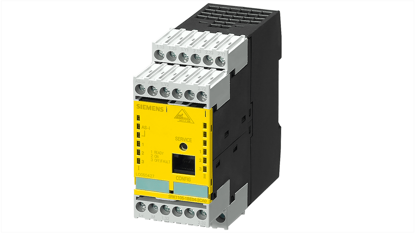 Siemens 3RK1105 Series Monitoring Module for Use with ASIsafe Extended Safety Monitor, Analog, Relay