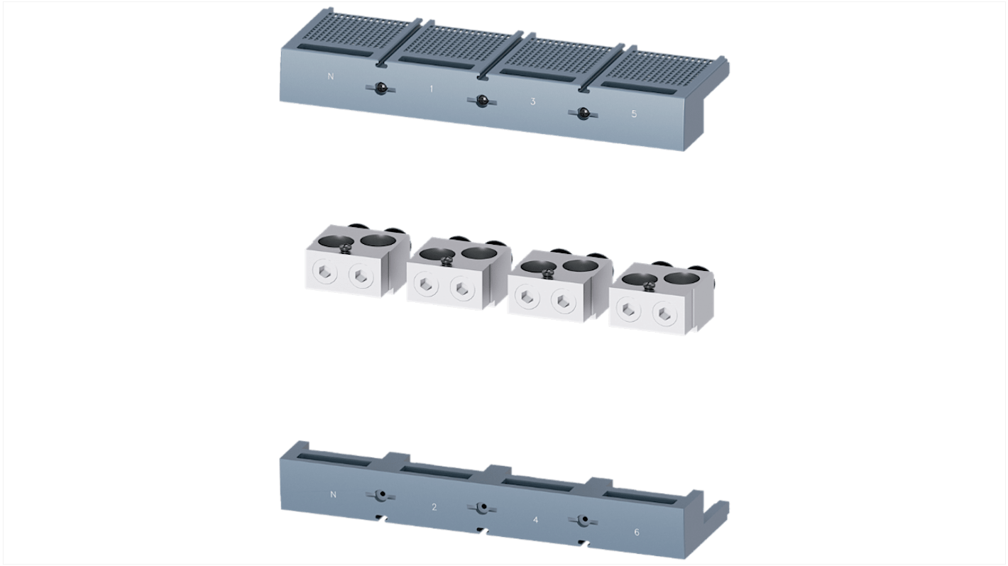 Conector de cable Siemens 3VA9504-0JG23 SENTRON para uso con 3VA15/25 1000