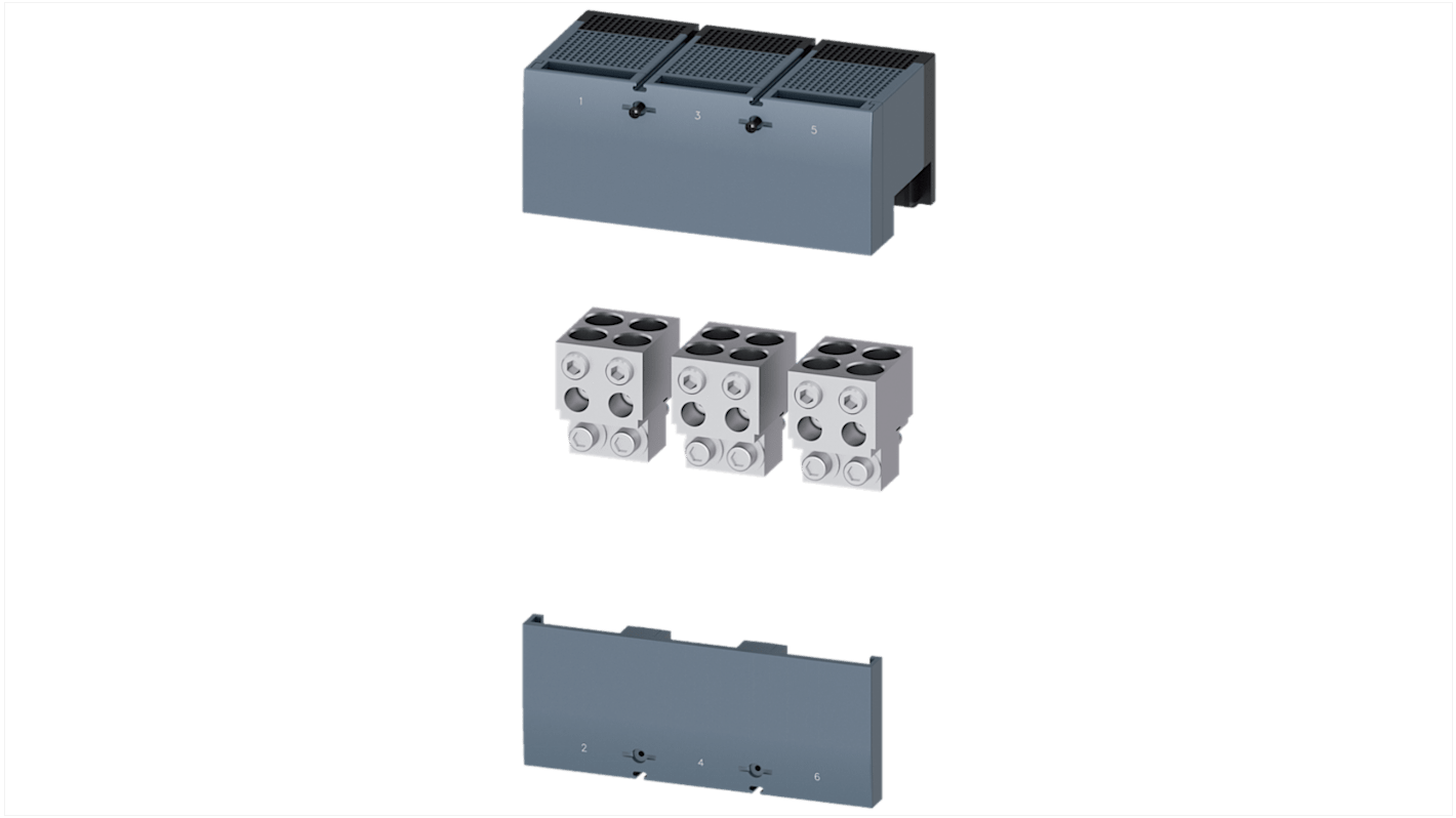 Conector de cable Siemens 3VA9603-0JJ43 SENTRON para uso con 3VA9603-0KP00