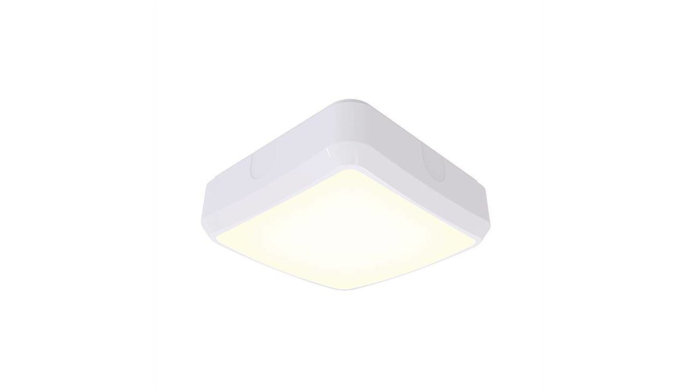 4lite UK Square LED Lighting Bulkhead, 14 W, 240 V, Lamp Supplied, IP65, AALED