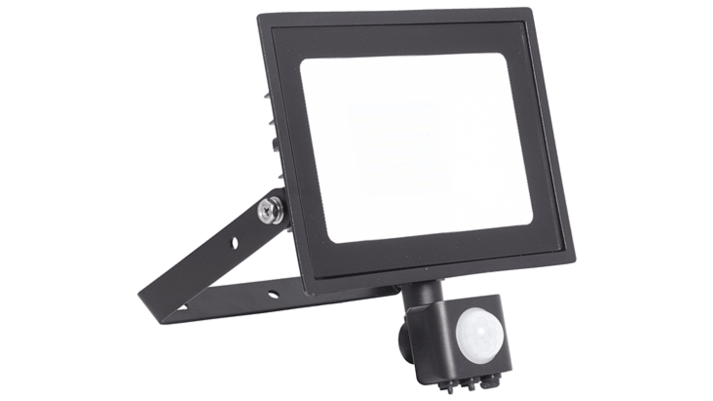 4lite UK AEDELED, Security Floodlight, 30 W, 2800 lm, IP44 PIR, 240 V