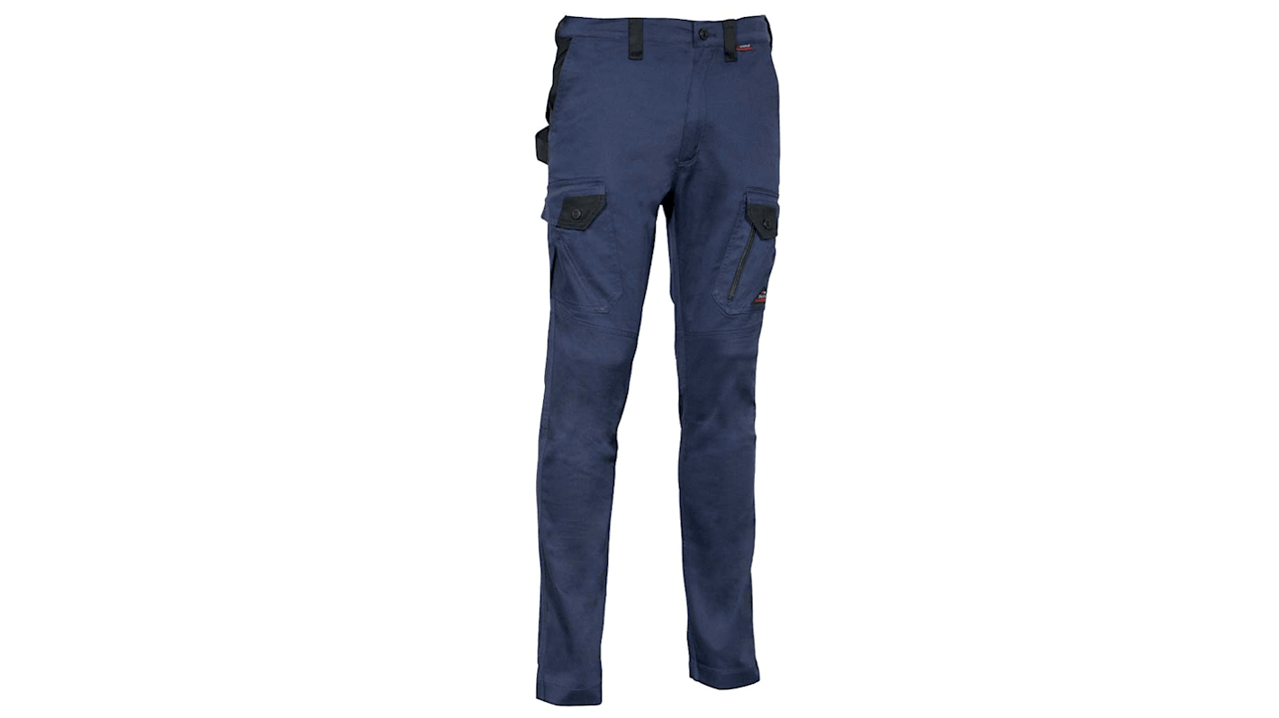 Pantaloni Nero/Blu Navy 3% Elastane, 37% Poliestere, 60% Cotone per Uomo, lunghezza 32poll Elasticizzato JEMBER 48poll