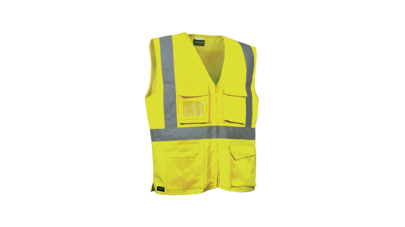 Gilet alta visibilità Giallo Cofra, XXL, , chiusura con Cerniera lampo