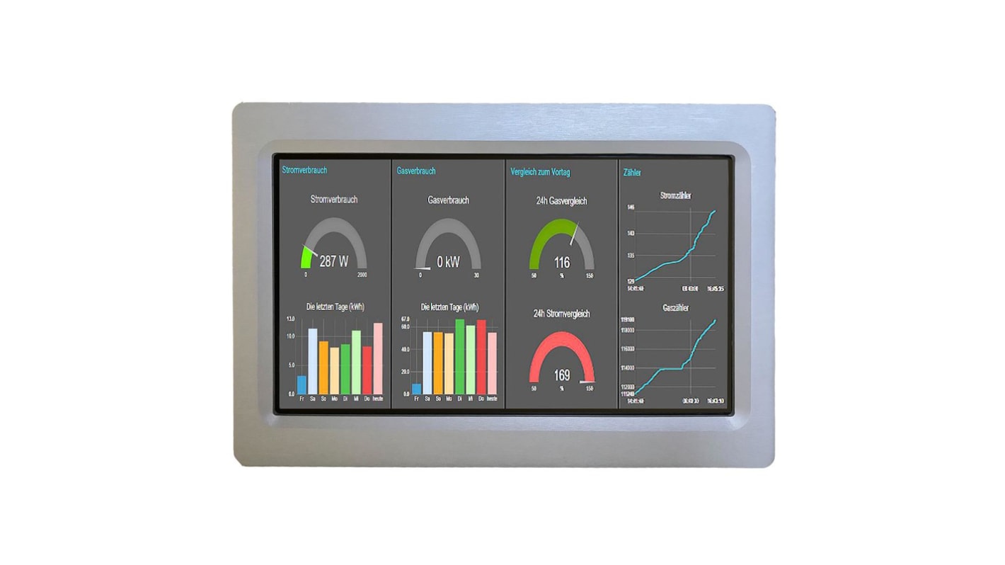 Dotyková obrazovka HMI 10,1" LCD řada Touchberry HMI 1280 x 720pixely Industrial Shields