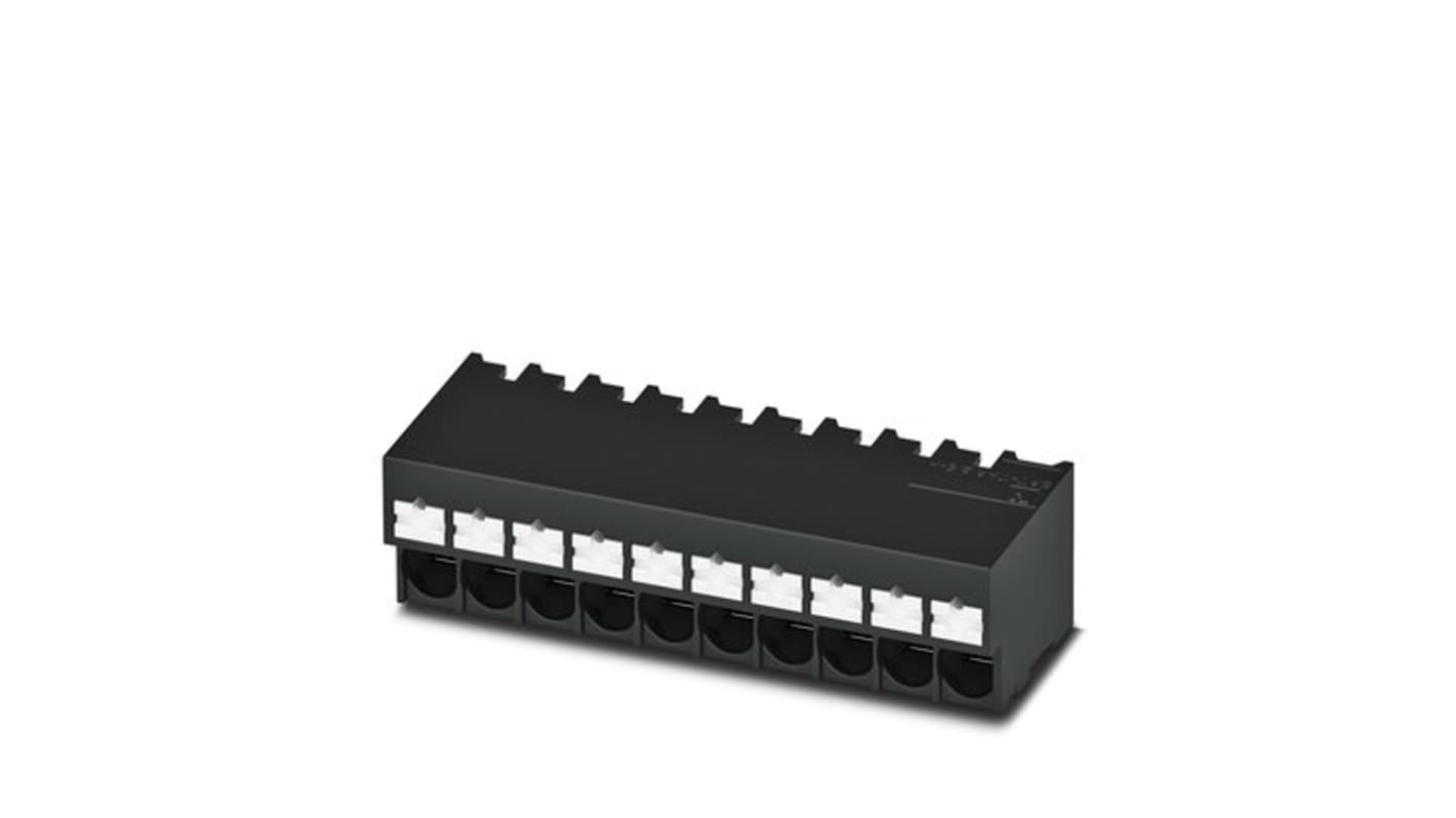 Phoenix Contact 0 P20 R44, 5/ 4-H-5, SPT-THR 2 Series PCB Terminal Block, 4-Contact, 5mm Pitch, Through Hole Mount,