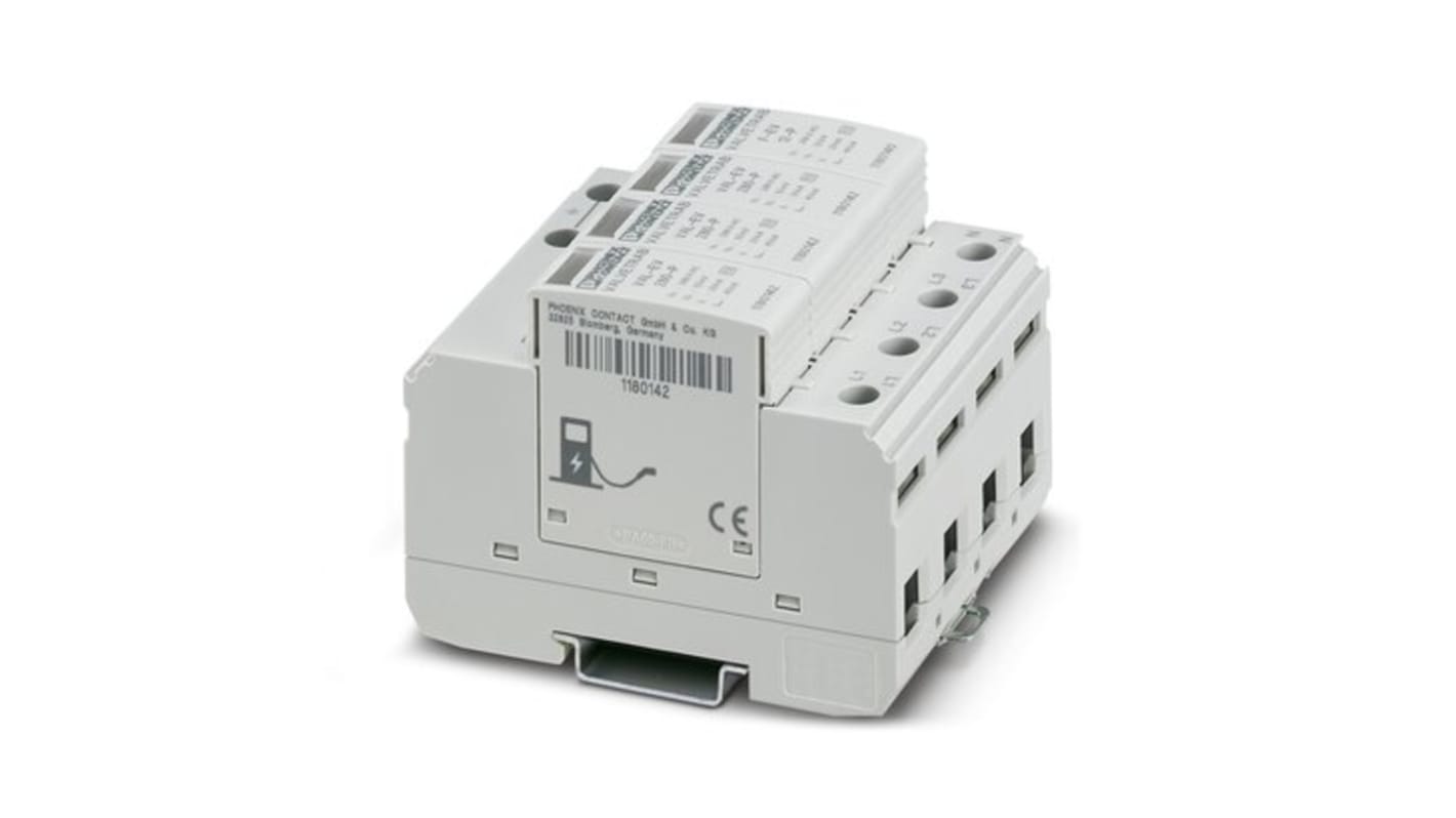 Phoenix Contact 3 Phase Surge Arrester, DIN Rail Mount