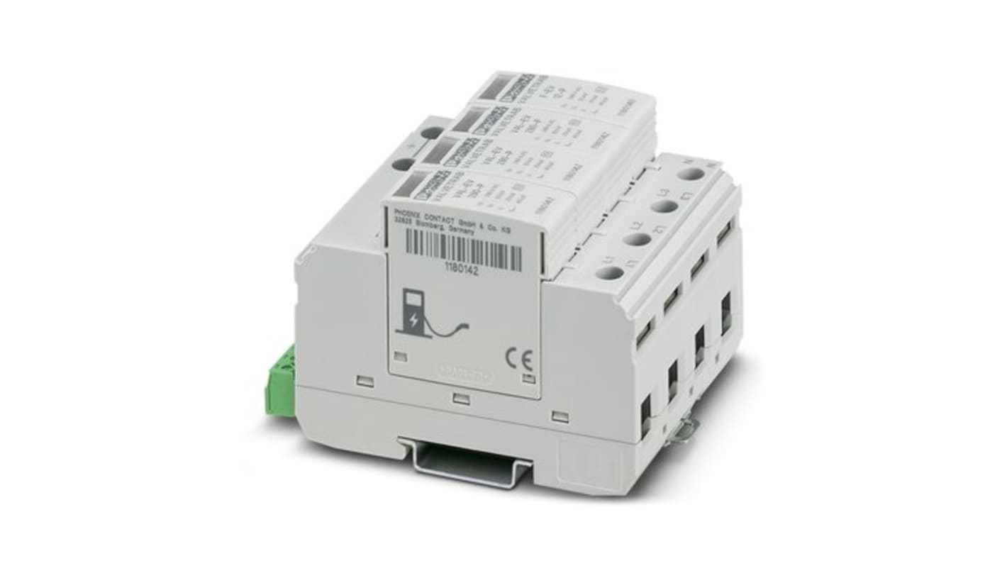 Phoenix Contact 3 Phase Surge Arrester, DIN Rail Mount