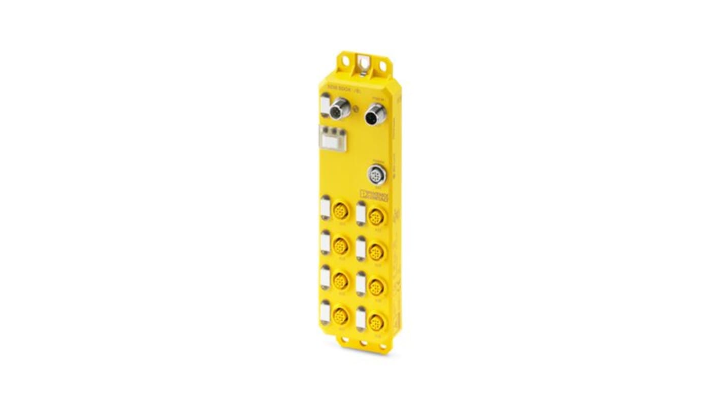 Phoenix Contact AXL E IOL SDI8 SDO4 2A M12 L Series Safety Module, 4 / 8 Inputs, 4 Outputs, 24 V dc