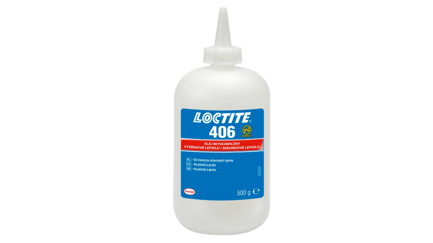 Adesivo istantaneo Loctite Loctite 406, col. Trasparente da 500 g