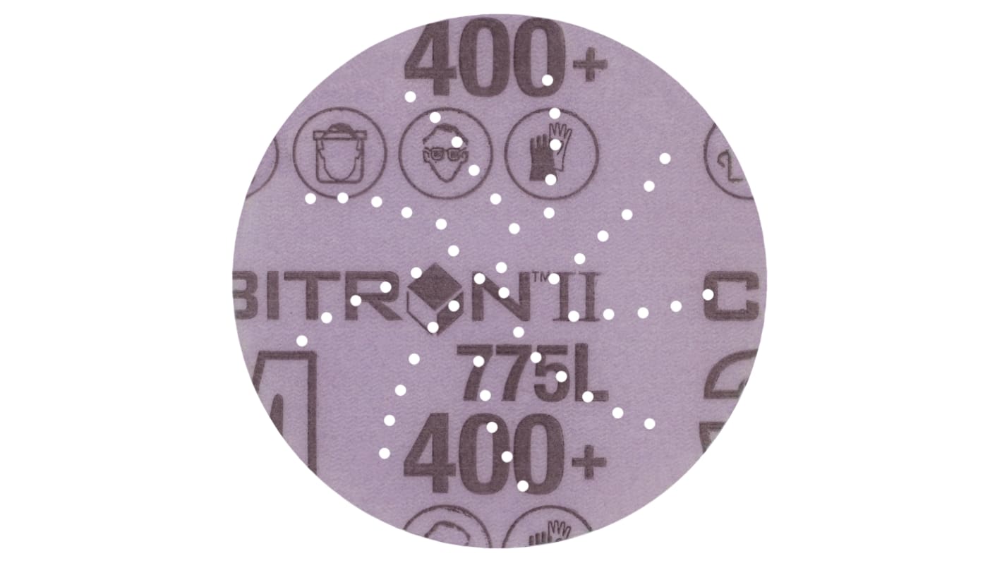 3M 3M Xtract Cubitron II Film Disc 775L Ceramic Sanding Disc, 76.2mm x 0.076mm Thick, 400+ Grade, 400+ Grit, Xtract,