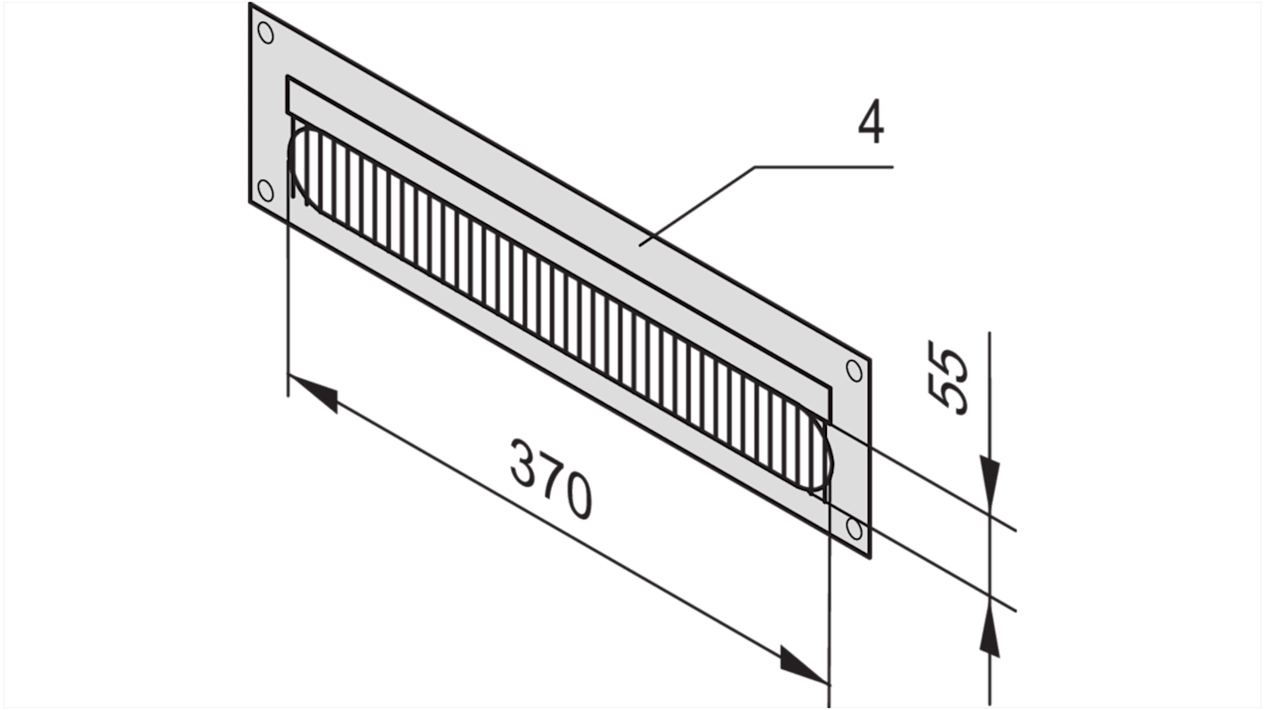 Panel de entrada de cables nVent SCHROFF 20118-797 de Acero, 600 x 589 x 553mm