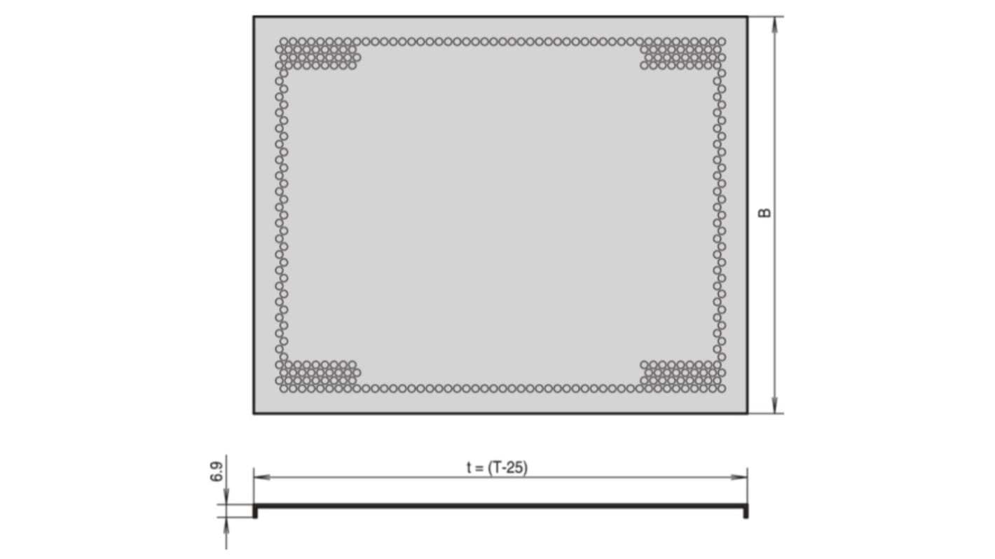24560-054 | nVent SCHROFF Cover Plate, 3U, 355mm | RS