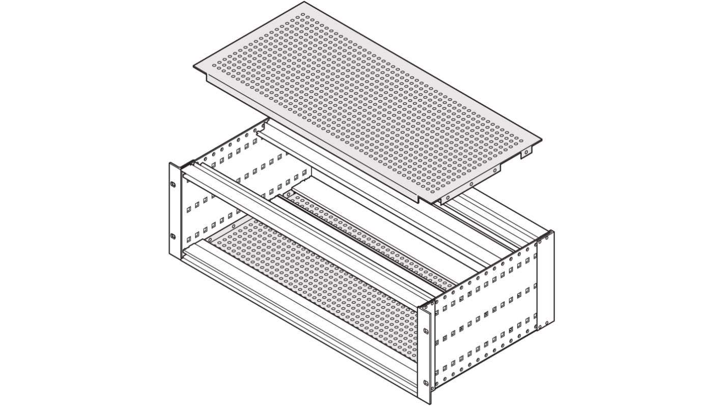 nVent SCHROFF Cover Plate, 3U, 415mm