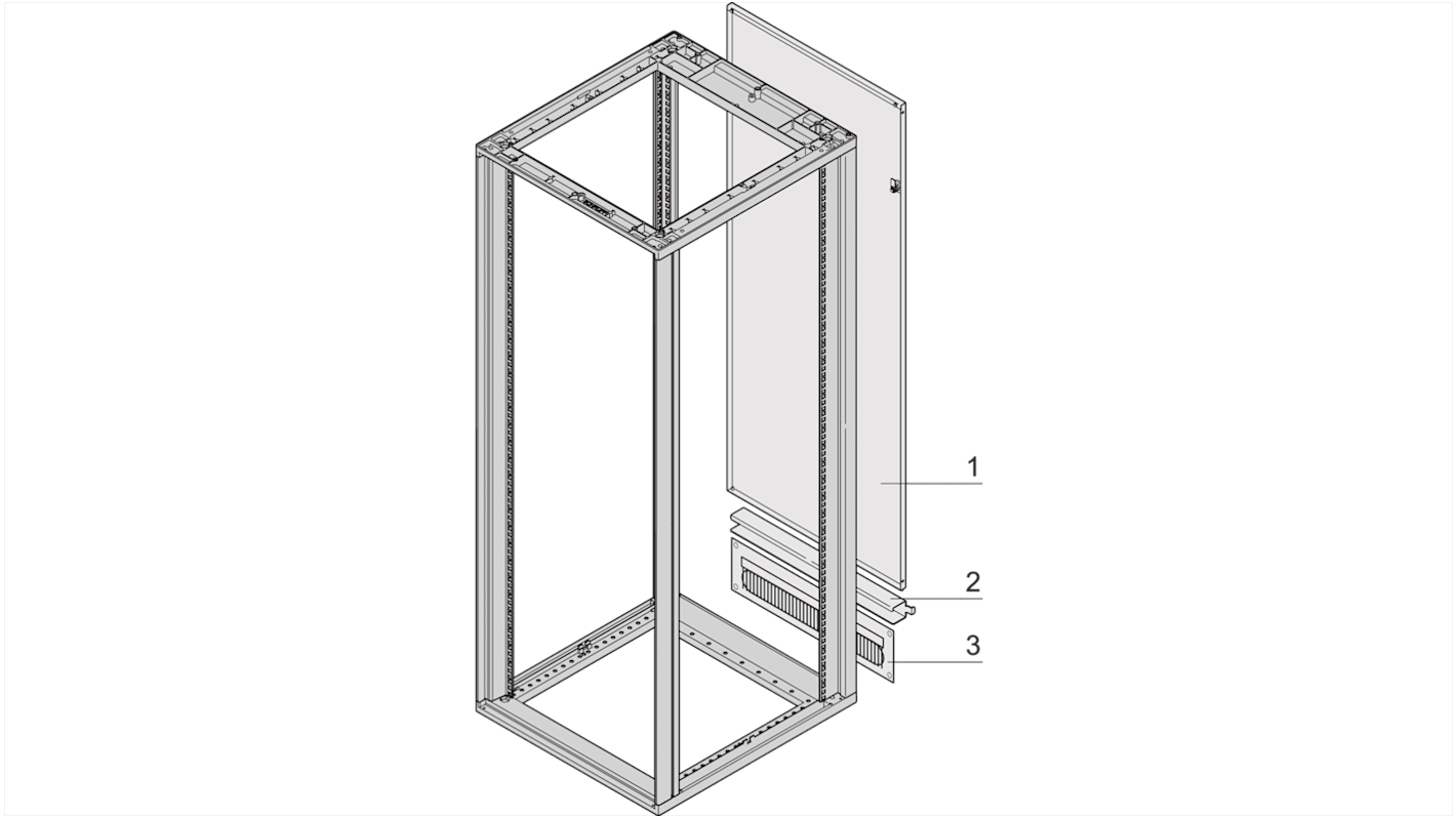 26230-439 | nVent SCHROFF Rear Panel, 25U, 553 x 1133mm | RS